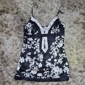 Y2K Charlotte Russe Monochrome Silk Top